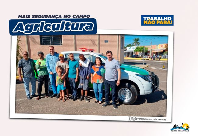Prefeitura recebe caminhonete do Programa Agro SP + Seguro