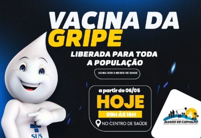 VACINA DA GRIPE liberada para toda a população 