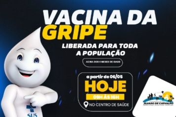 VACINA DA GRIPE liberada para toda a população 