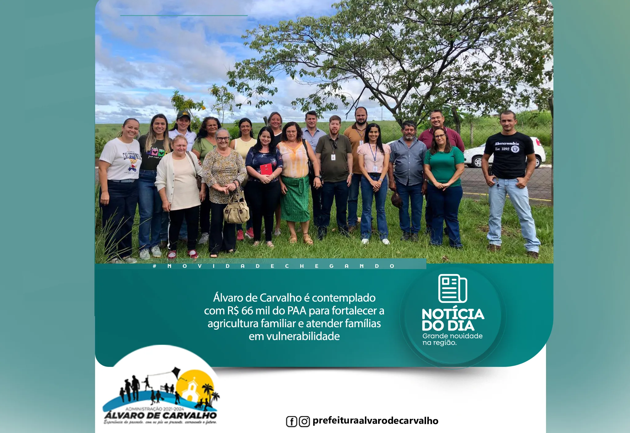 Álvaro de Carvalho fortalece agricultura familiar com adesão ao Programa de Aquisição de Alimentos